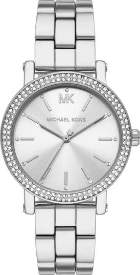 Michael Kors Corey 3-Hand Quartz CZ Pavé Bracelet Watch  display picture 1