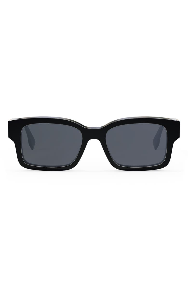 Fendi 'Fendi O'Lock 53mm Rectangular Sunglasses, Main, color, 
