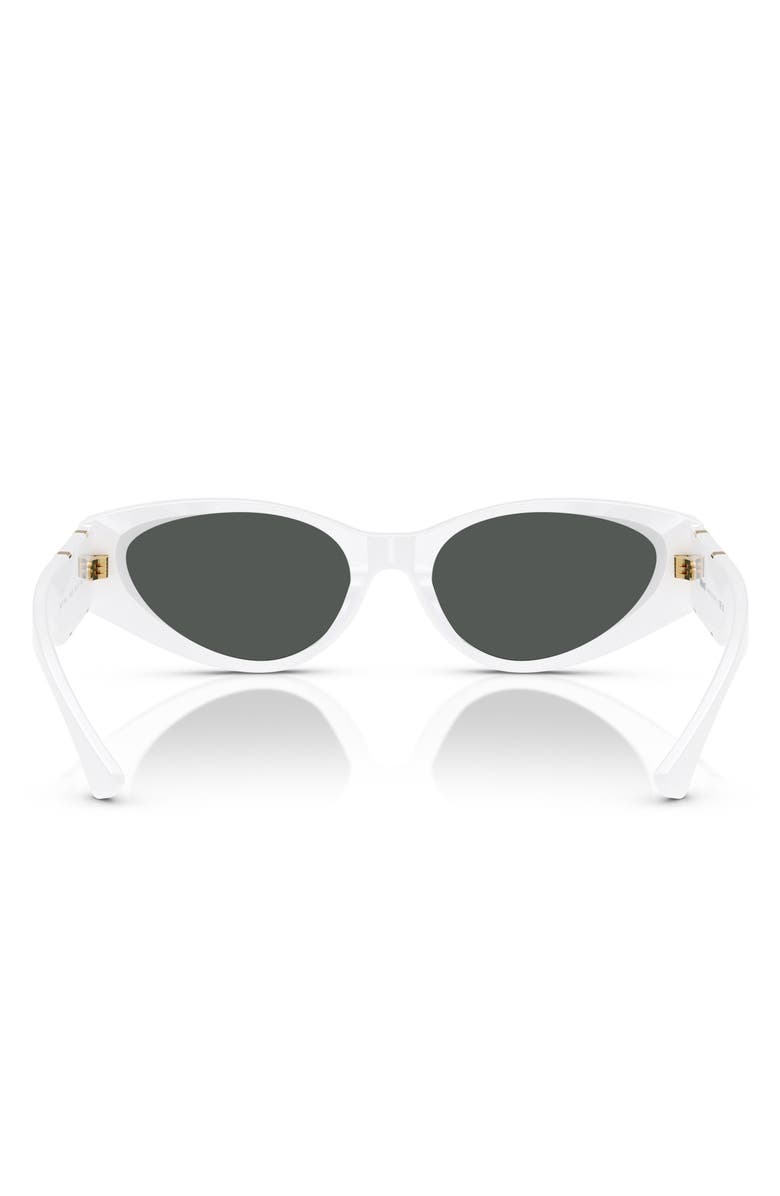 Versace 55mm Cat Eye Sunglasses, Alternate, color, White