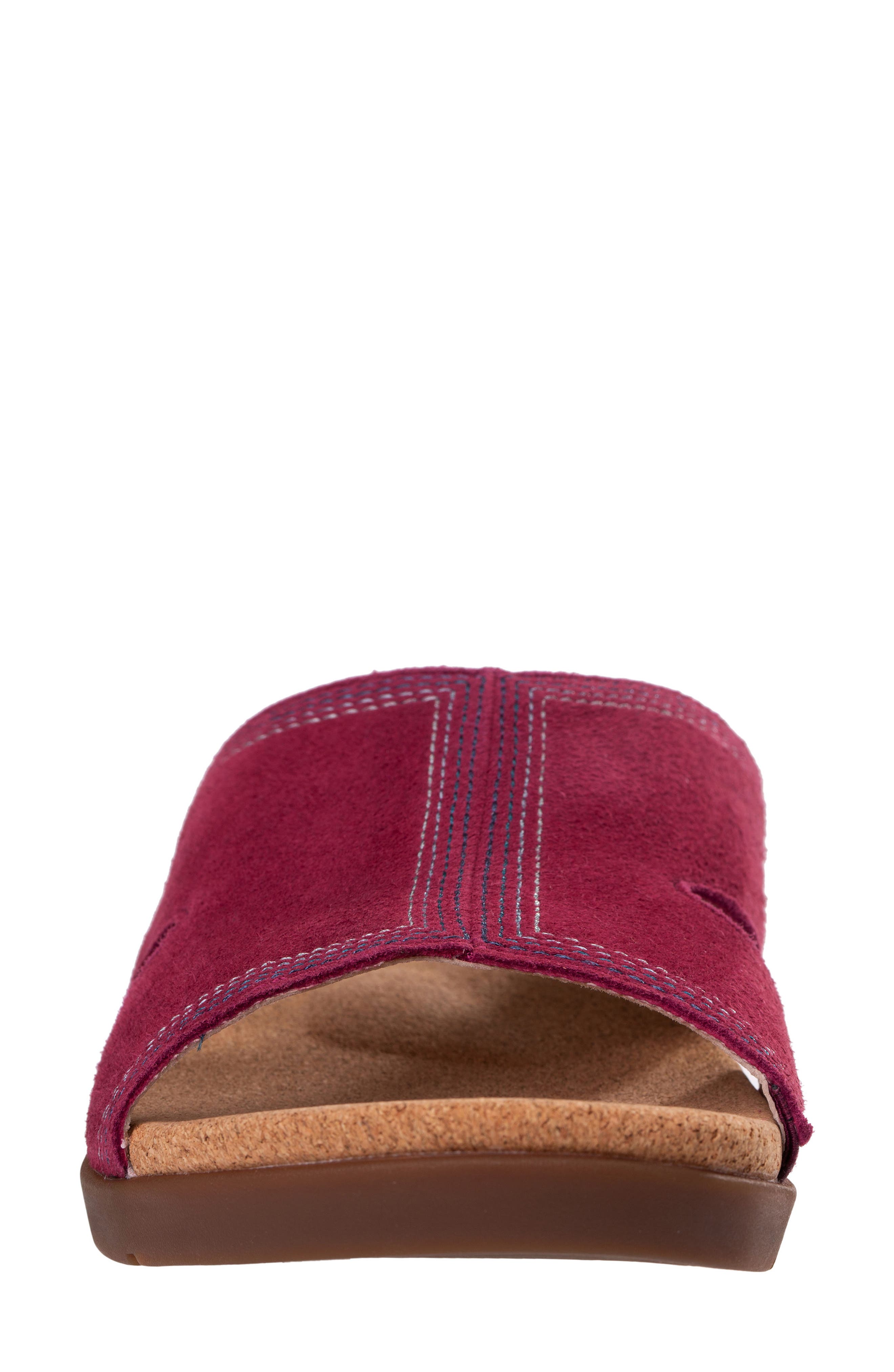 Palmetto Slide Sandal, Alternate, color, RED PLUM