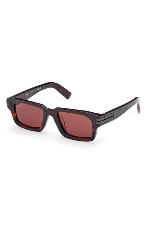 ZEGNA ZEGNA 51MM RECTANGULAR SUNGLASSES