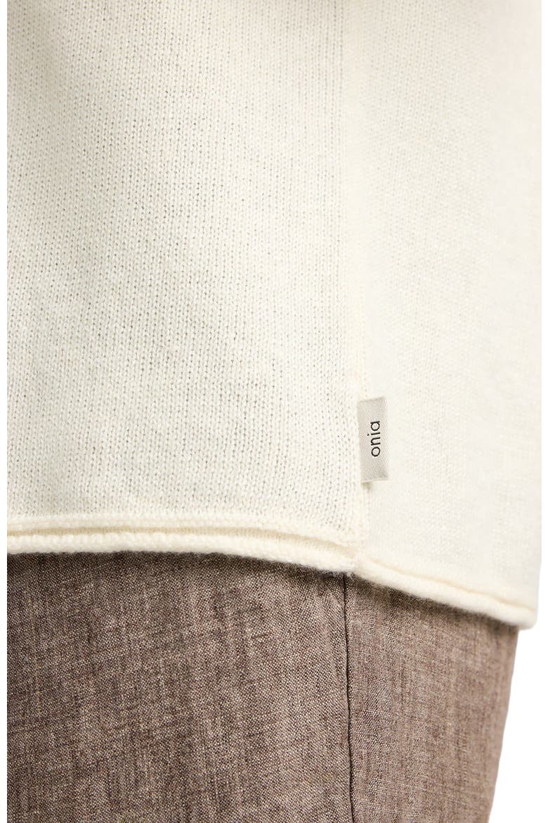 Linen Cashmere Rollneck Sweater, Alternate, color, White