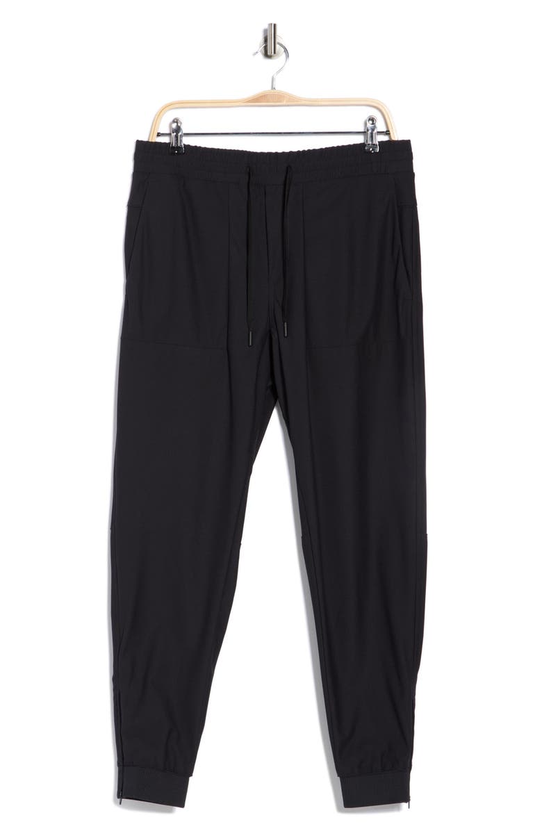 ORIGINAL PENGUIN SPORT Zip Hem Crossover Joggers, Alternate, color, Caviar