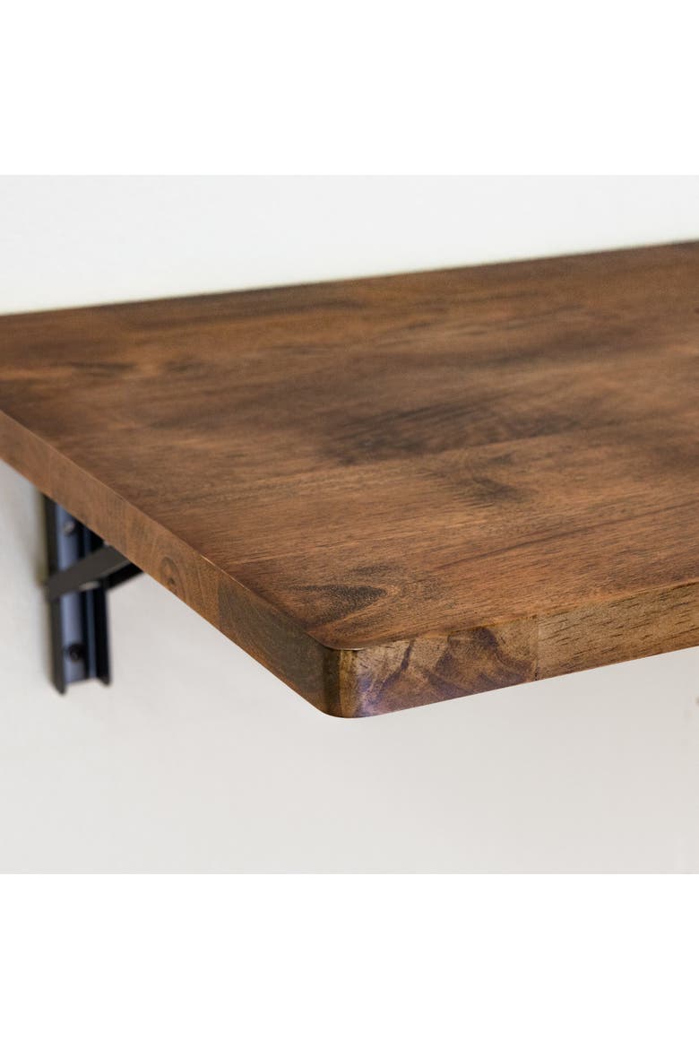 Wakefield Foldable Workbench - Dark Wood Tabletop with Black Brackets - Heavy-Duty Table, Alternate, color, Dark Wood