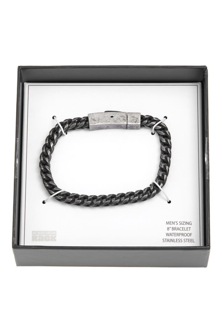 Men's Wheat Chain Bracelet, Main, color, STAINLESS