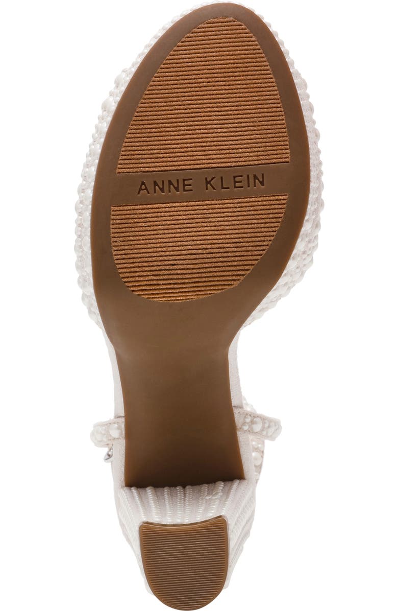 Anne Klein Vanna Ankle Strap Platform Sandal, Alternate, color, Bone