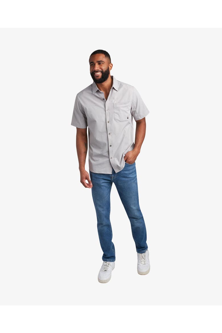 Men Short Sleeve Ripstop, Alternate, color, Pewter