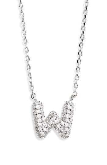 Leith Cubic Zirconia Initial Pendant Necklace