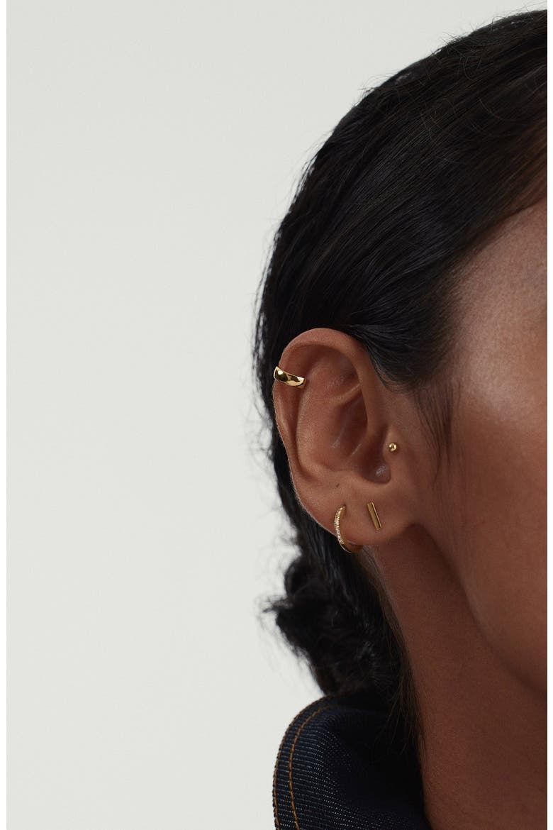 Bar Studs, Alternate, color, Yellow Gold