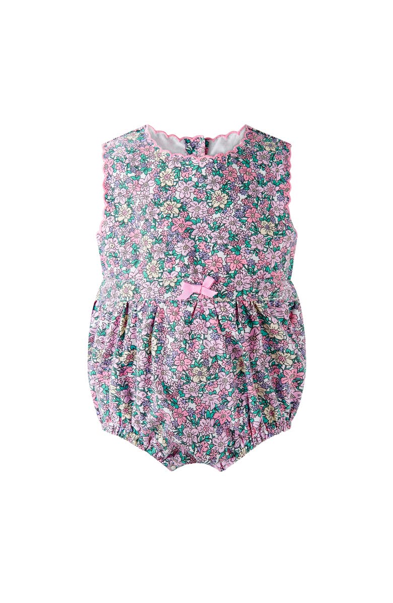 Rachel Riley Floral Scalloped Bubble, Main, color, Pink