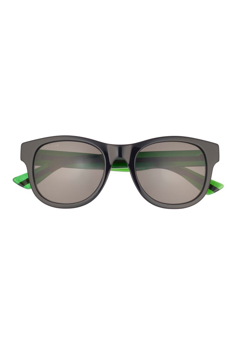 52mm Round Sunglasses, Main, color, BLACK GREEN GREY
