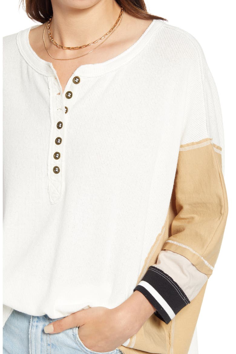 Just Tip It Henley Top, Alternate, color, NEUTRAL COMBO