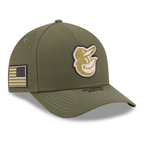 Youth New Era Olive Baltimore Orioles 2026 Armed Forces Day 9FORTY M-Crown Adjustable Hat