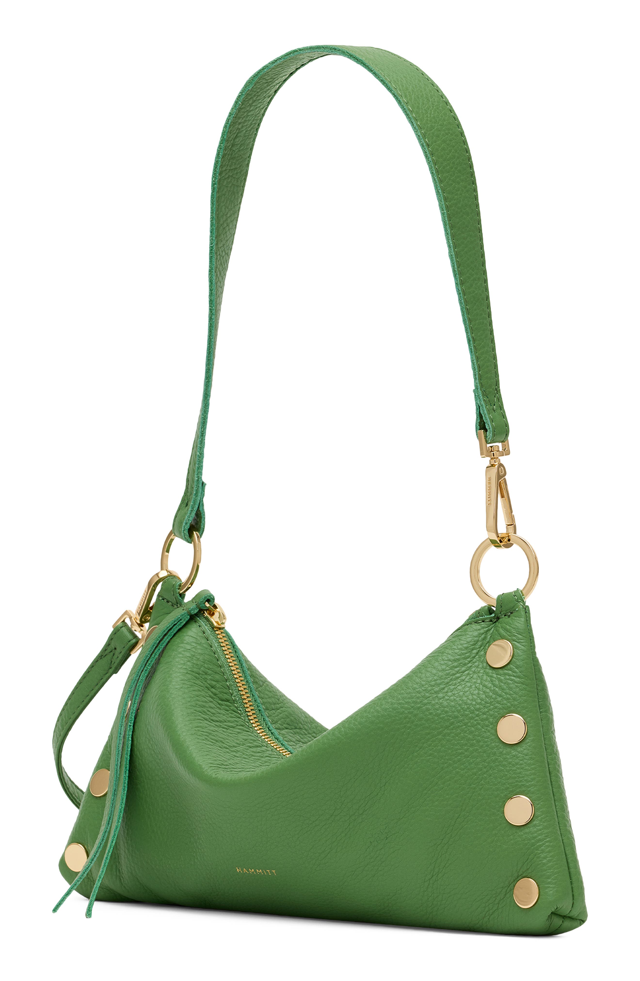 HAMMITT Kyle Leather Shoulder Bag, Alternate, color, Dill/ Gold