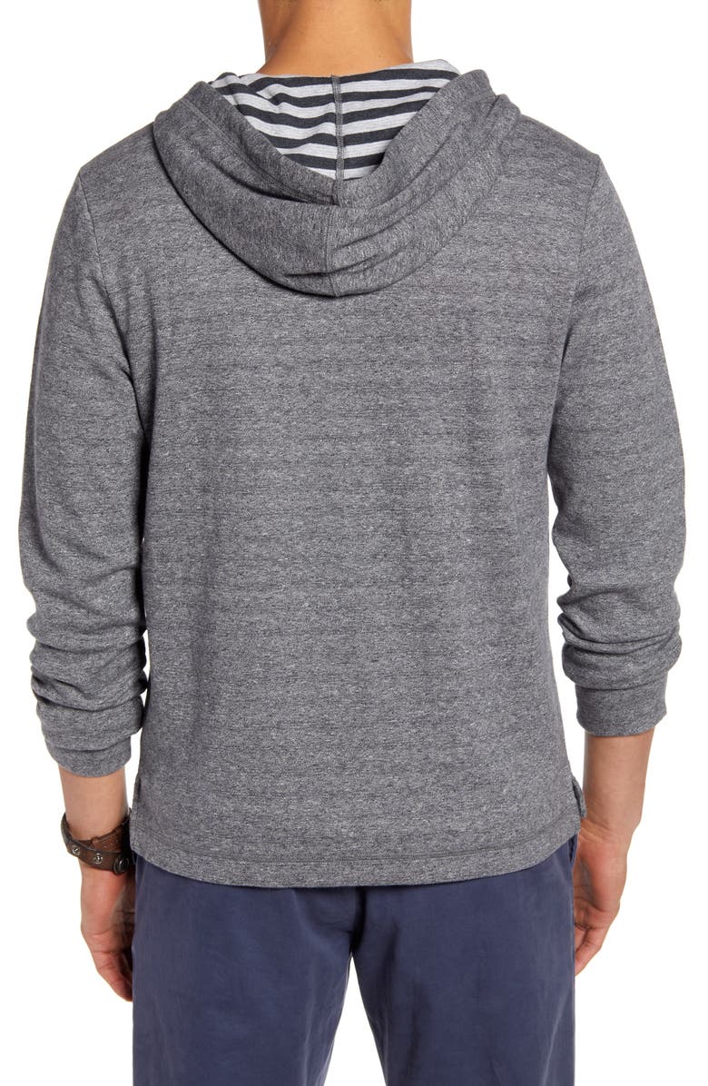 1901 Marled Cotton Stripe Henley Hoodie, Alternate, color, 