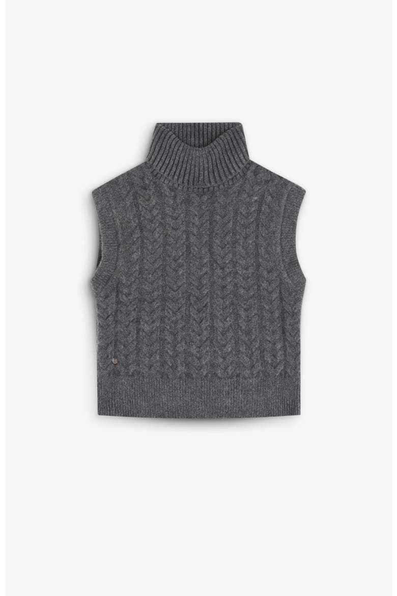 New Pompom Vest Tricot Girls, Main, color, Anthracite