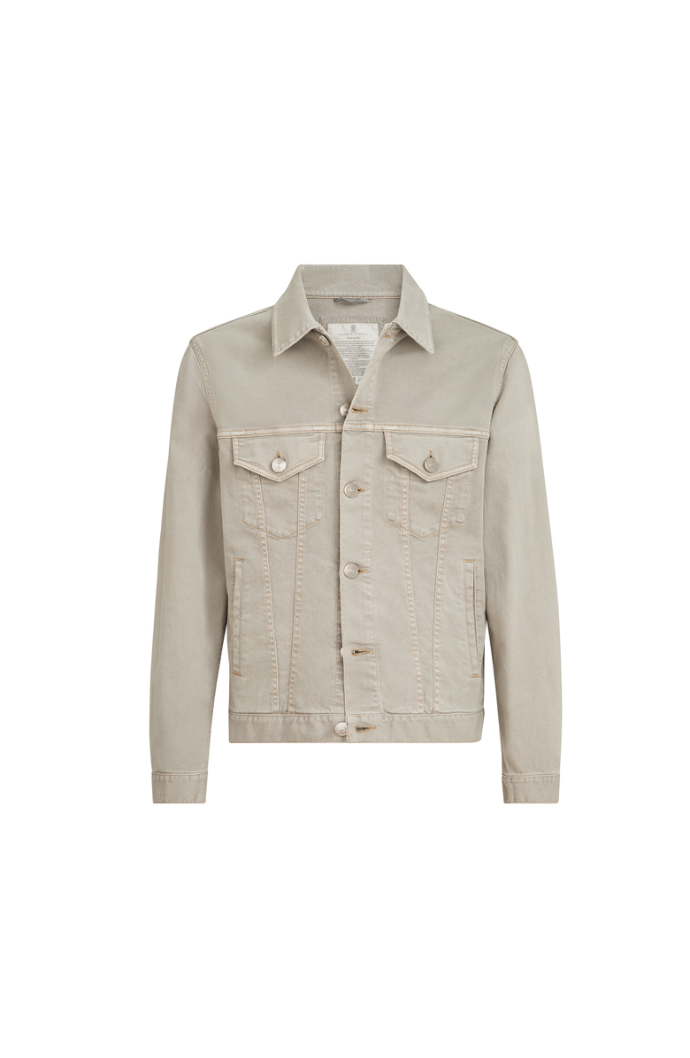 Brunello Cucinelli Denim four-pocket jacket, Main, color, Khaki