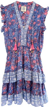 ALICIA BELL Olivia Ruffle Cotton & Silk Cover-Up Sundress