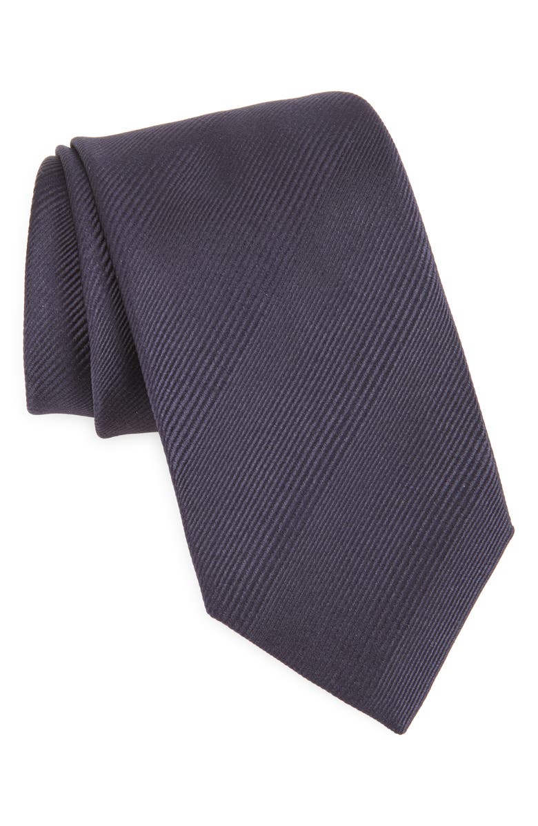 TOM FORD Irregular Silk Twill Tie, Main, color, Hb996 Deep Navy