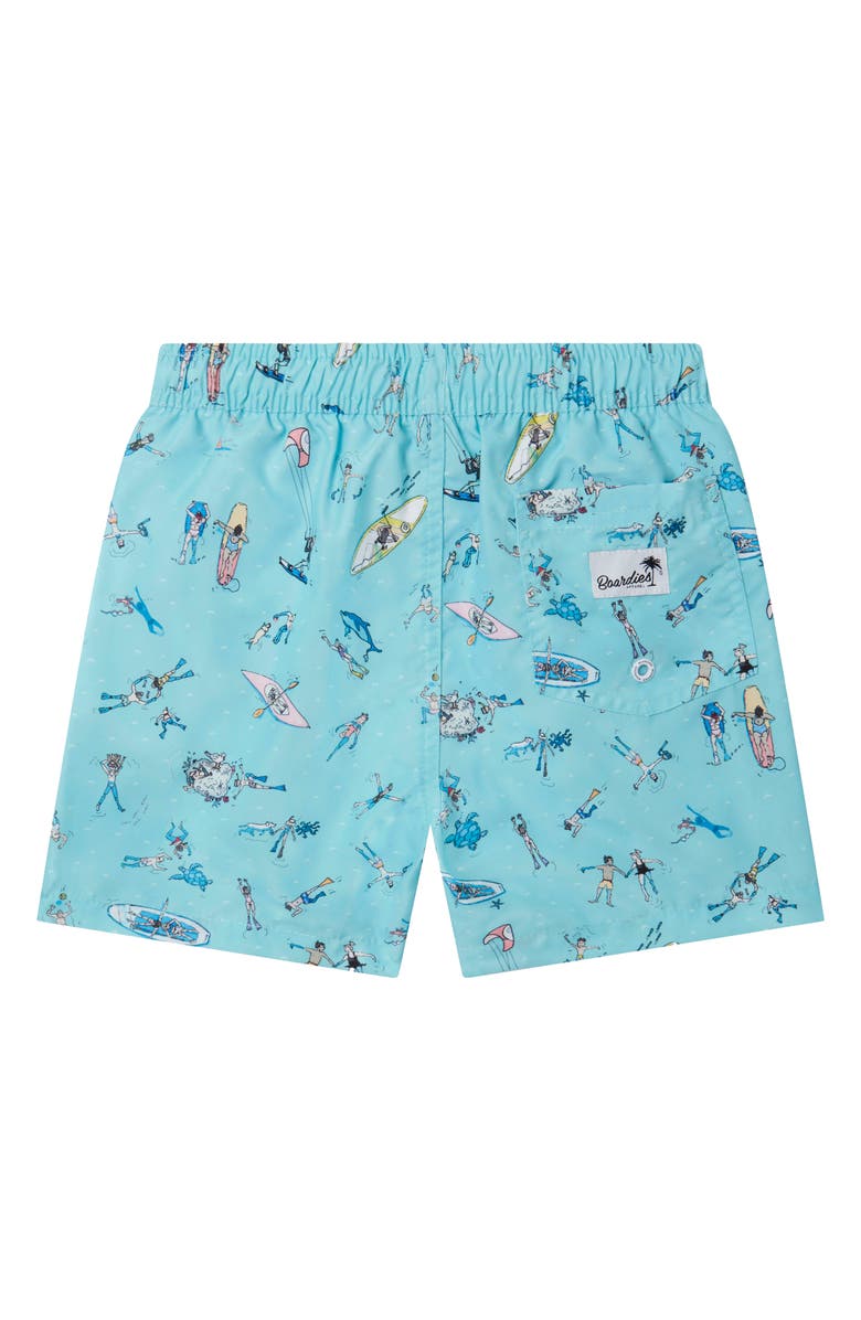 Boardies Kids' Sea Folk Swim Trunks, Alternate, color, Blue