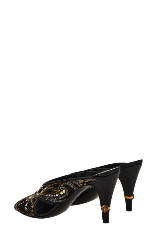 Versace Sandal Mule In Black