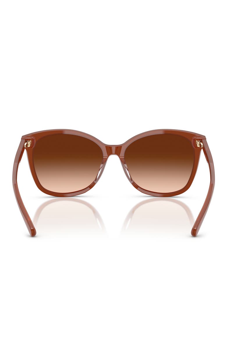 57mm Gradient Square Sunglasses, Alternate, color, MILKY HAZELNUT / BROWN