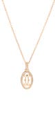 Pre-Owned Cartier Double C de Cartier Pendant Necklace 18K Rose Gold and Diamonds