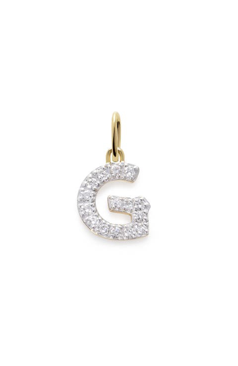 Lab Grown Diamond Initial Pendant Charm