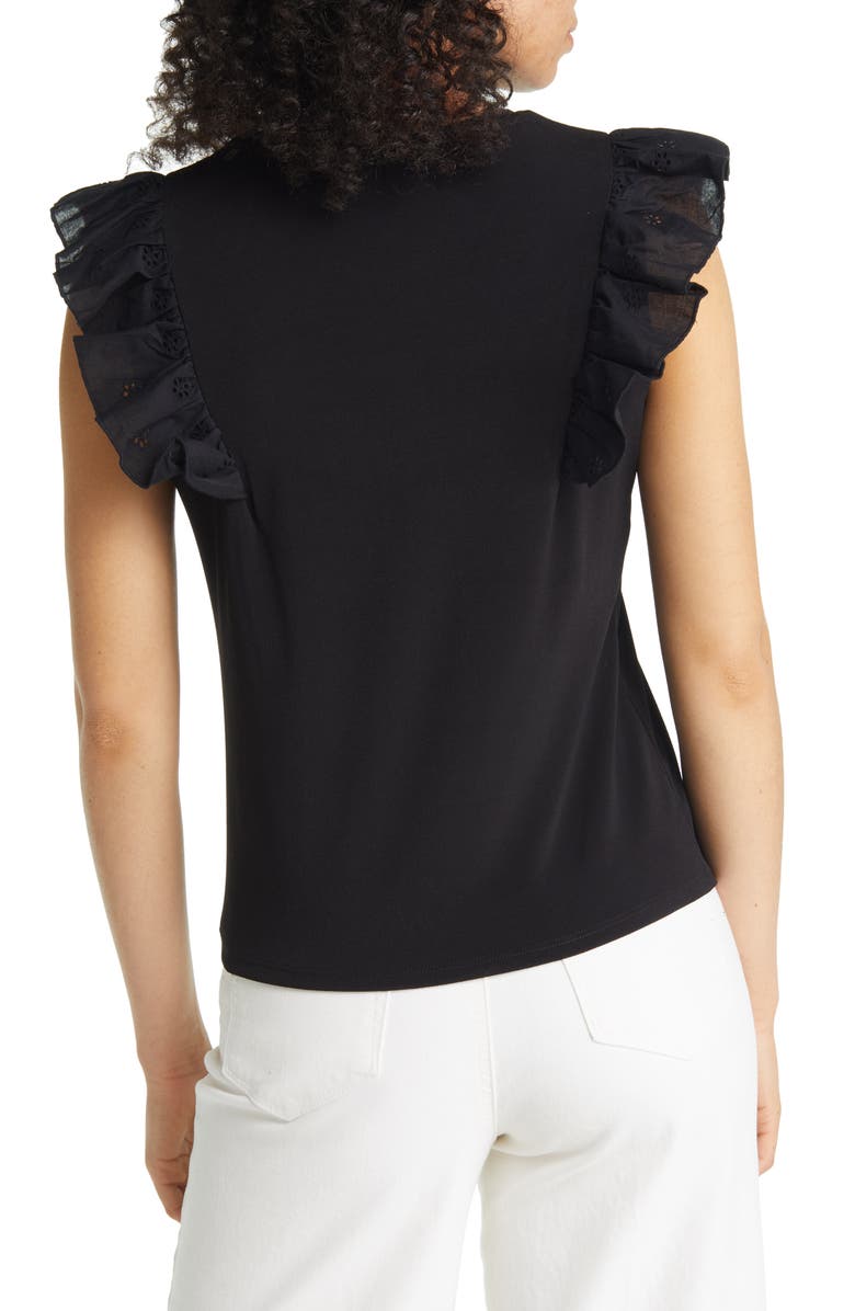 CeCe Ruffle Knit Top, Alternate, color, 