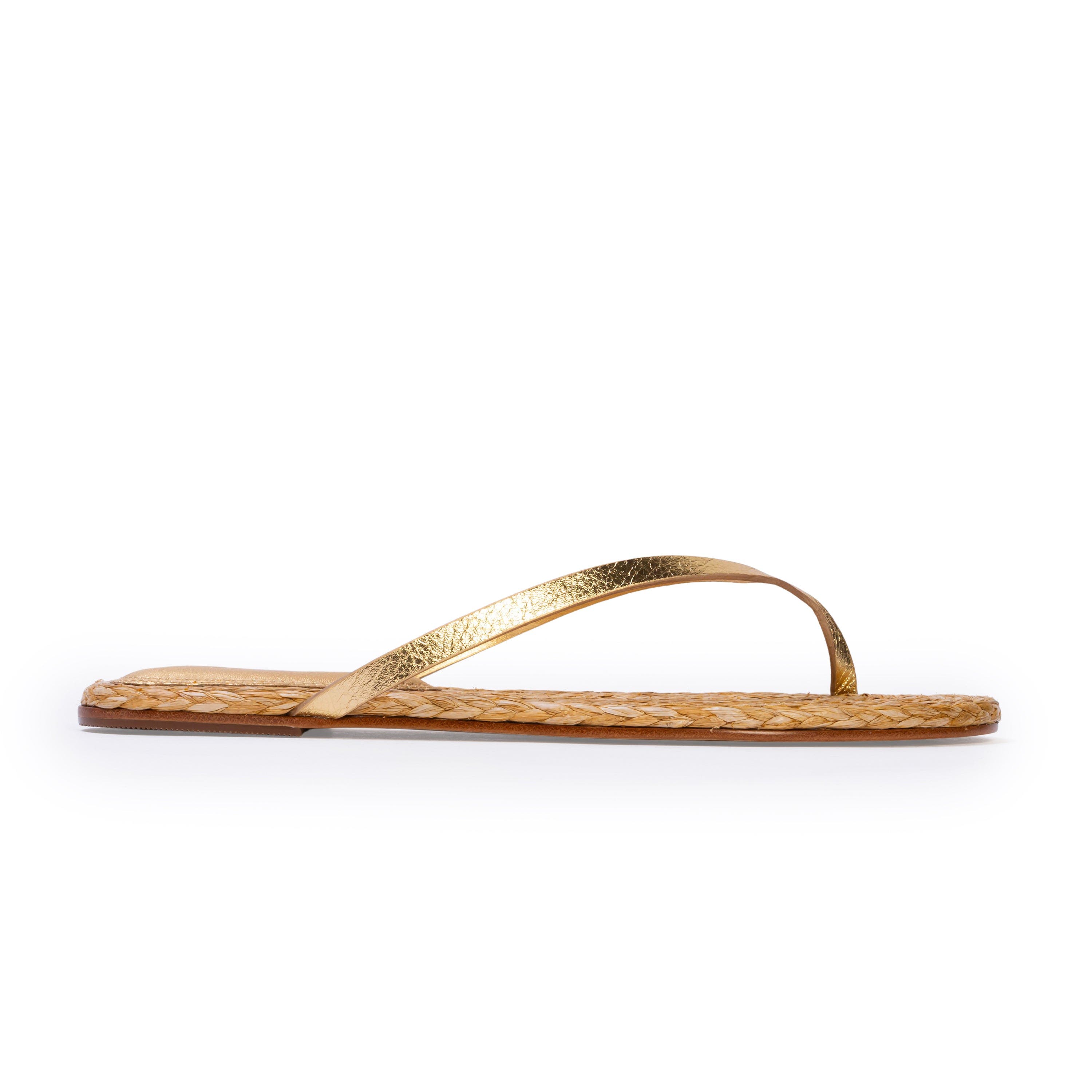Alaya Sandal, Main, color, Gold Leather, Raffia