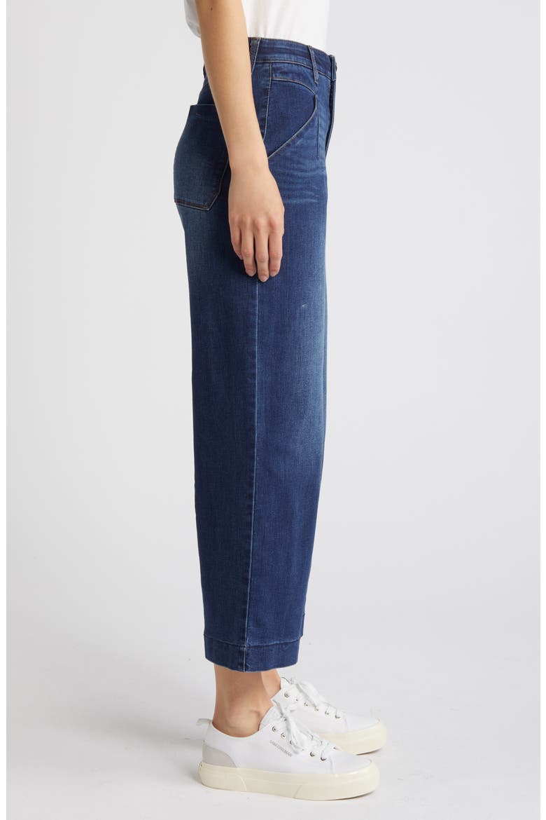 Wyatt Skyrise V-Pocket Ankle Wide Leg Jeans, Alternate, color, BLUE