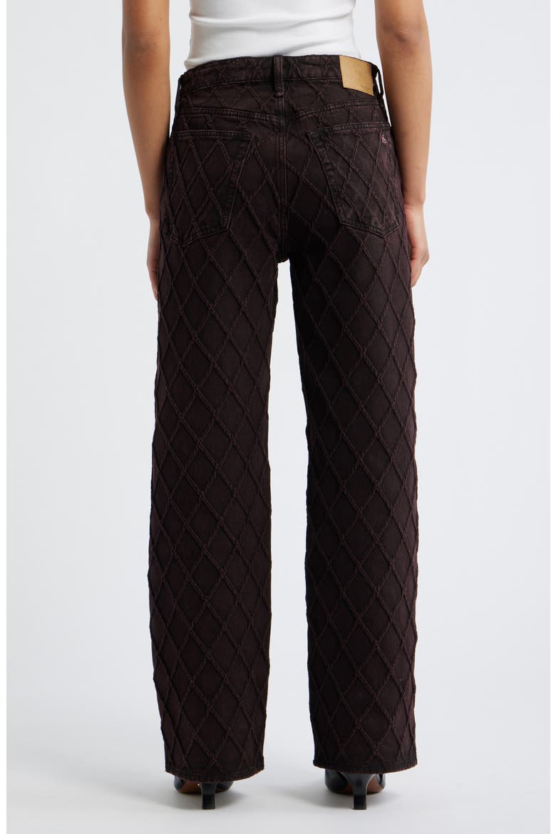 Logan Mid Rise Wide Leg Quilted Jeans, Alternate, color, QUILTED BURGUNDY