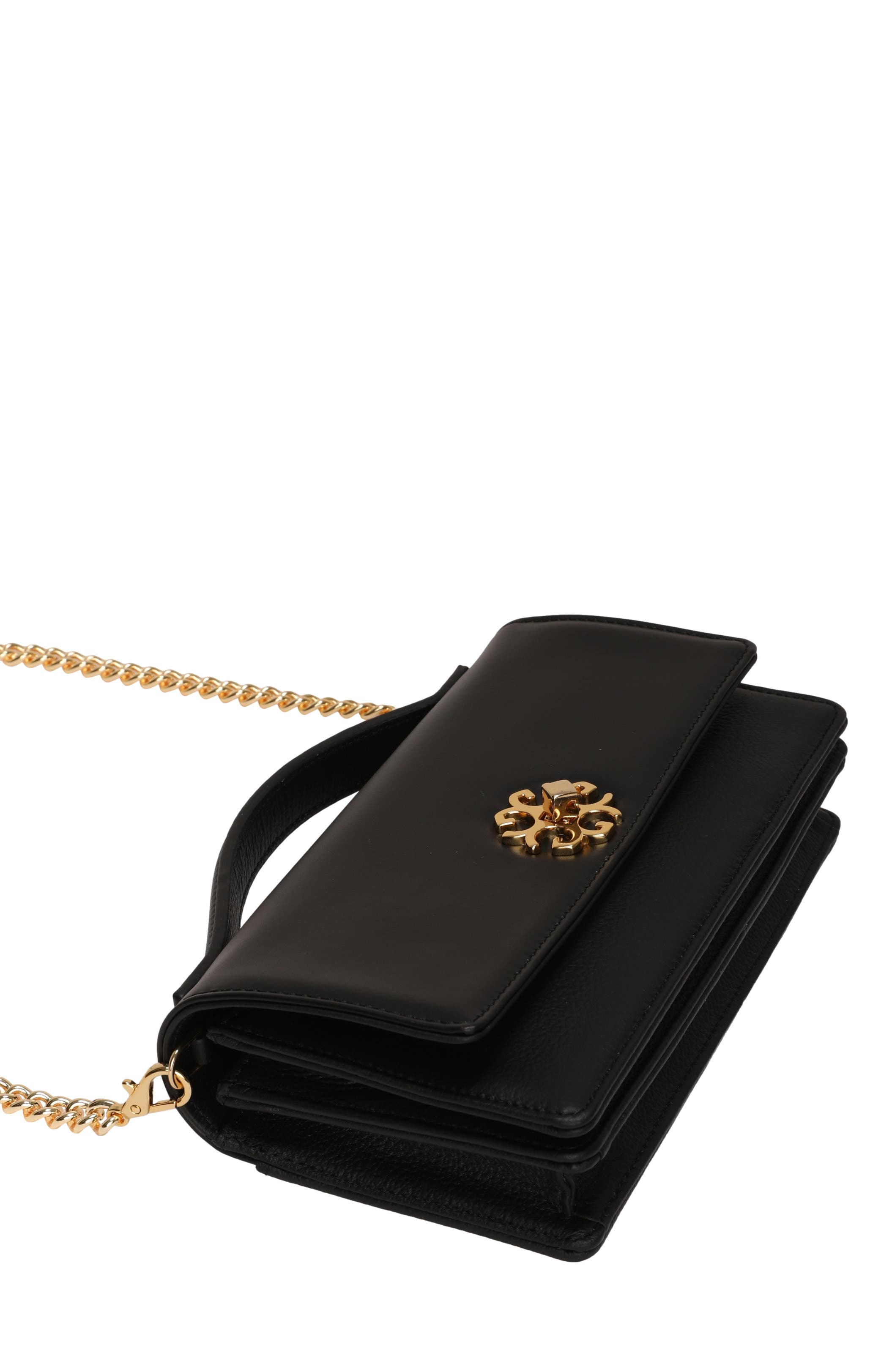 GORSKI Top Handle Purse with Crossbody Chain, Alternate, color, Black