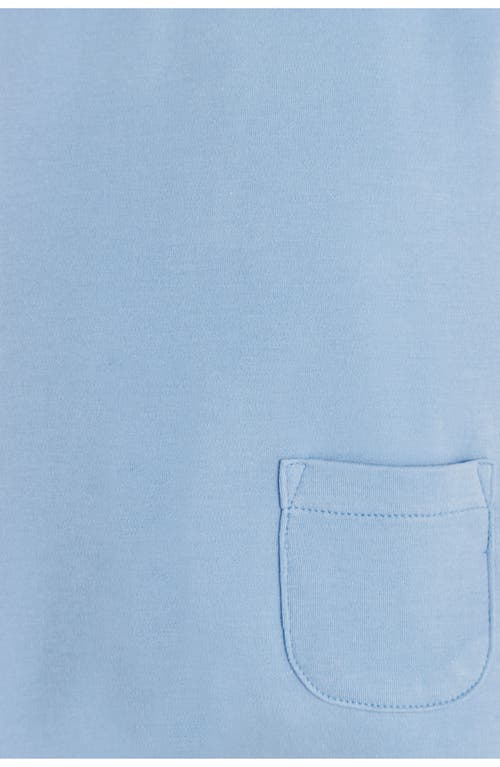 Babycottons Essentials Polo Romper In Light Blue