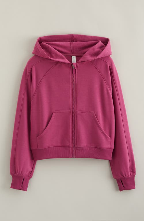 Zella Girl Kids' Aspire Fleece Zip-Up Hoodie in Purple Sherbert  product