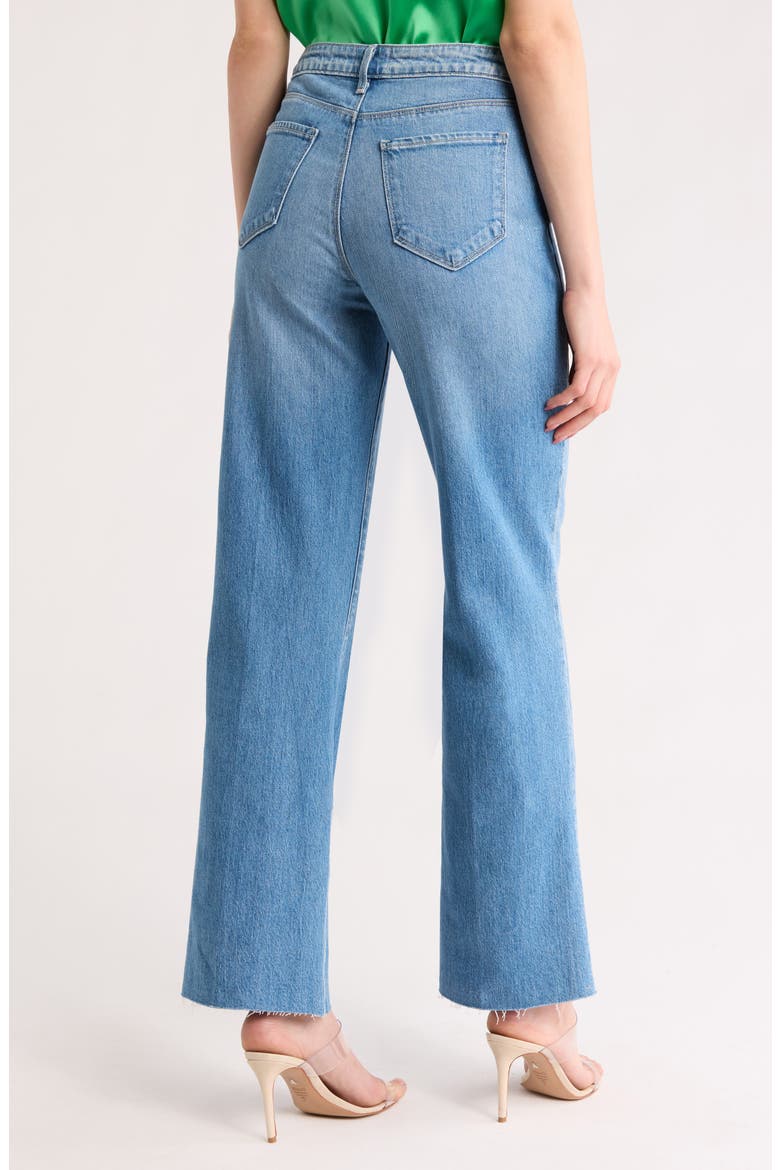 Tiana High Waist Raw Hem Wide Leg Jeans, Alternate, color, SENECA