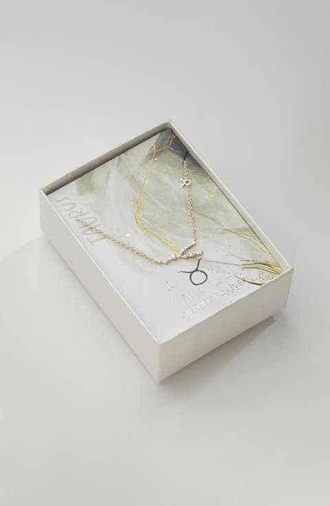 14K Gold Plated Station Constellation Pendant Necklace