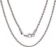 HMY JEWELRY Men's Rope Chain Necklace