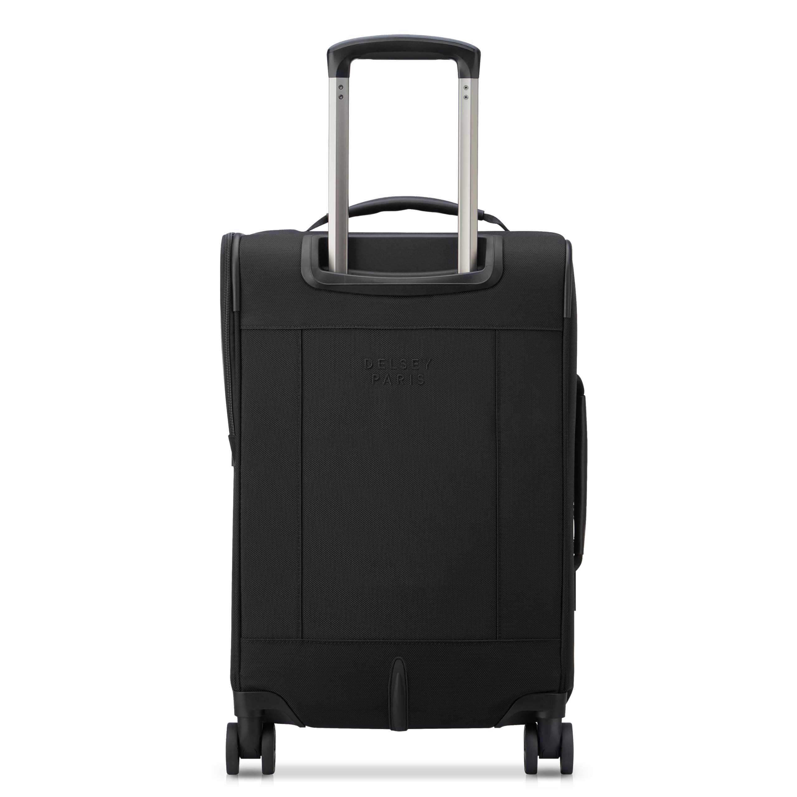 Delsey Paris Wagram 20" Carry On Softside Expandable Luggage with Spinner Wheels, Alternate, color, Black