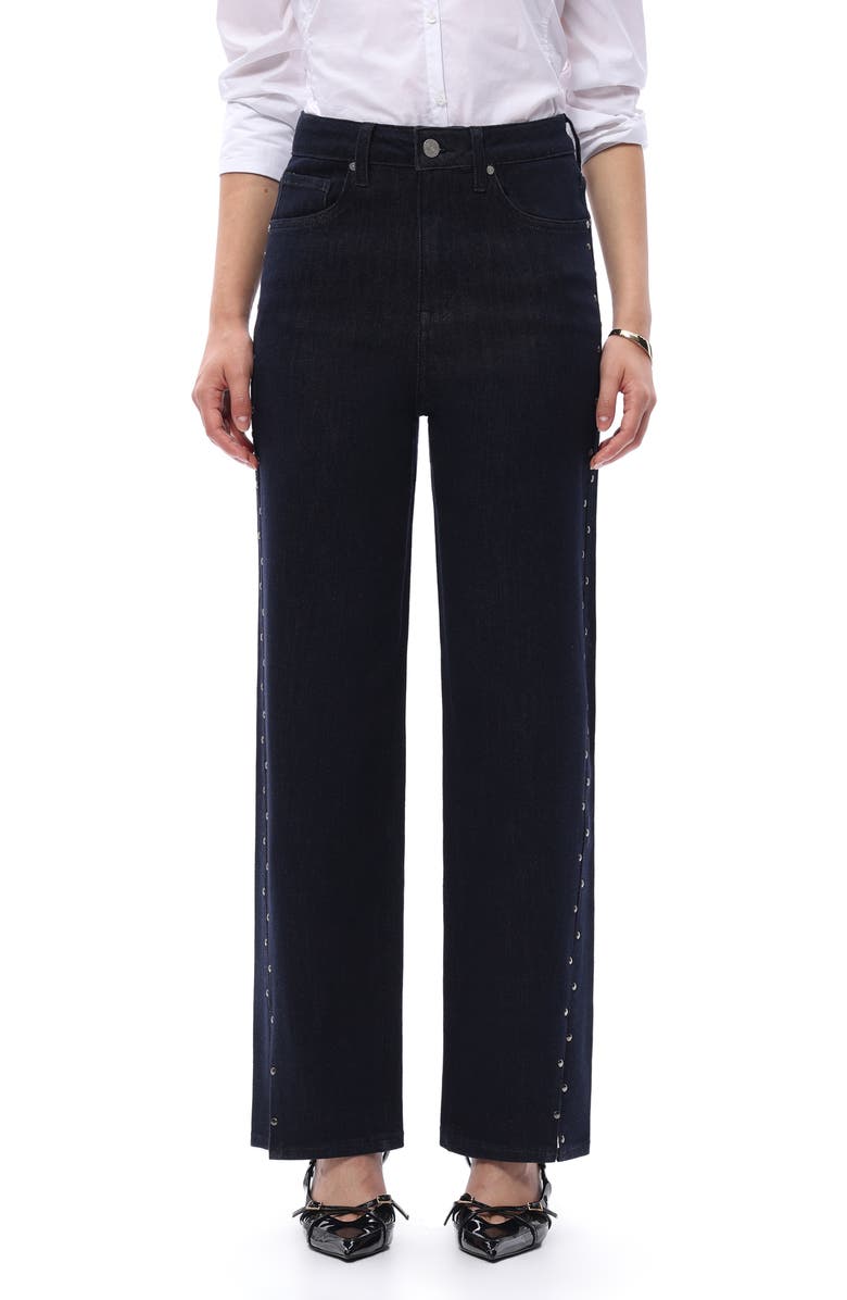 Bayeas High Waist Straight Leg Two-Tone Jeans, Main, color, 