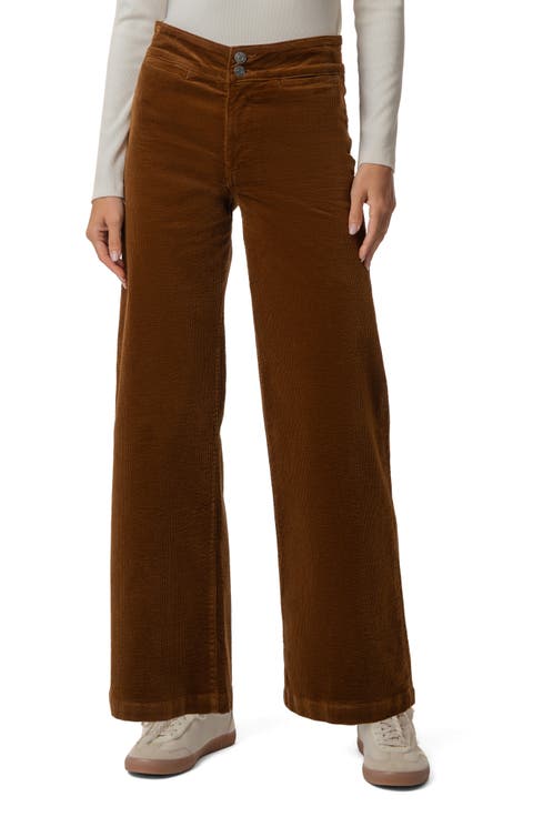 Meg Welt Pocket Wide Leg Corduroy Pants