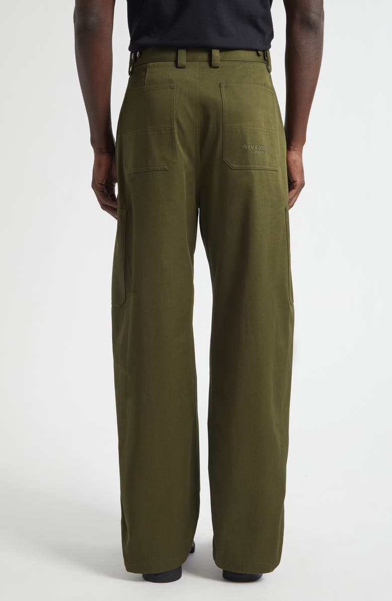 Givenchy Cotton Canvas Cargo Trousers, Alternate, color, Khaki