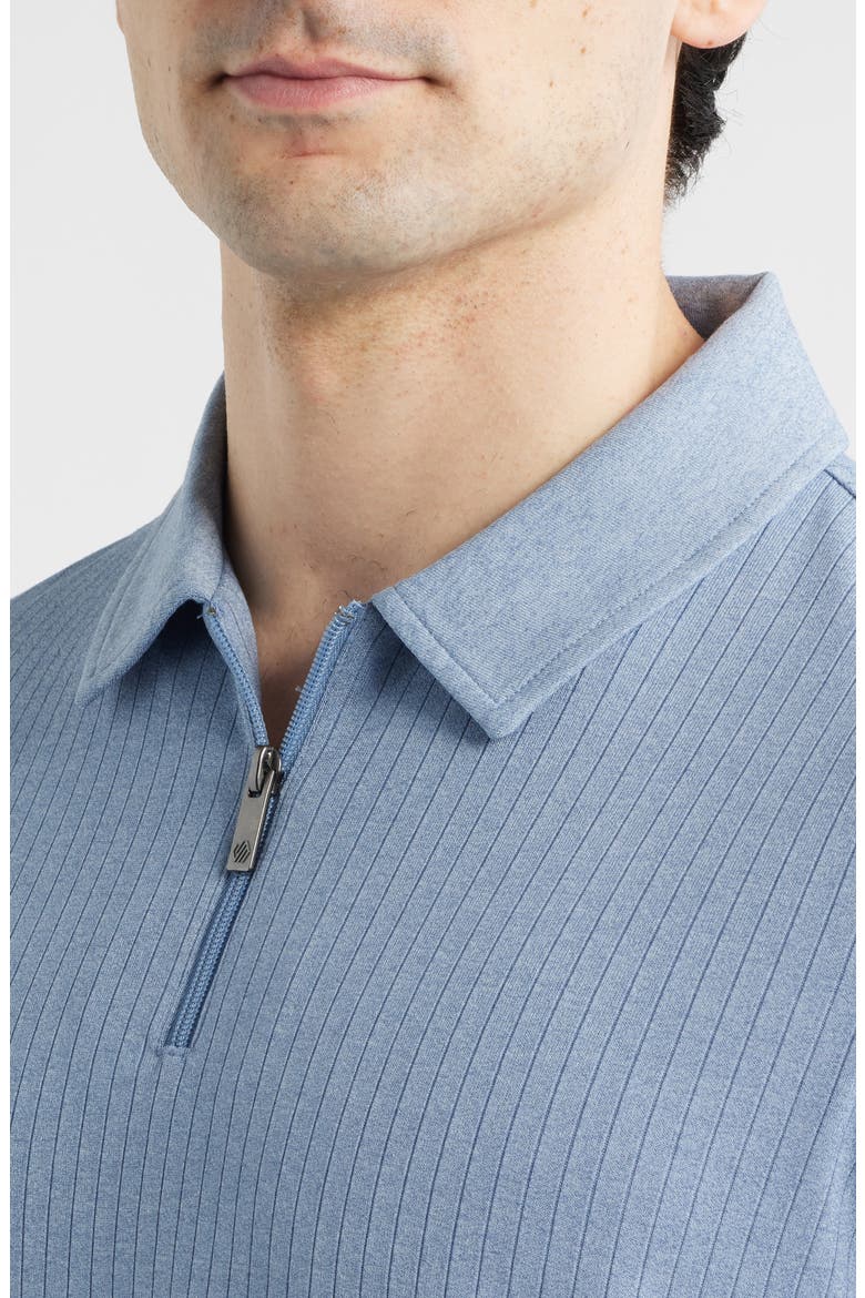 Finn Rib Zip Polo, Alternate, color, BLUE
