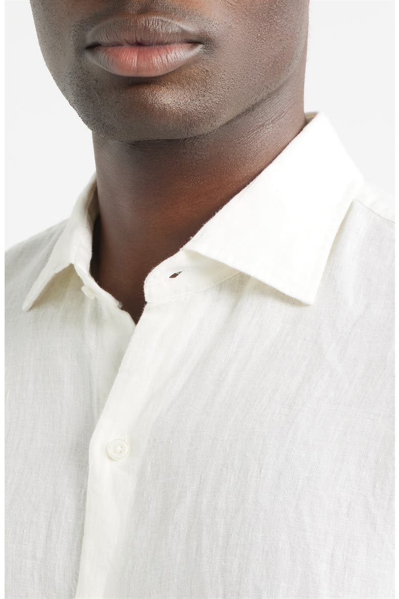 Shoreside Linen Button-Up Shirt, Alternate, color, WHITE