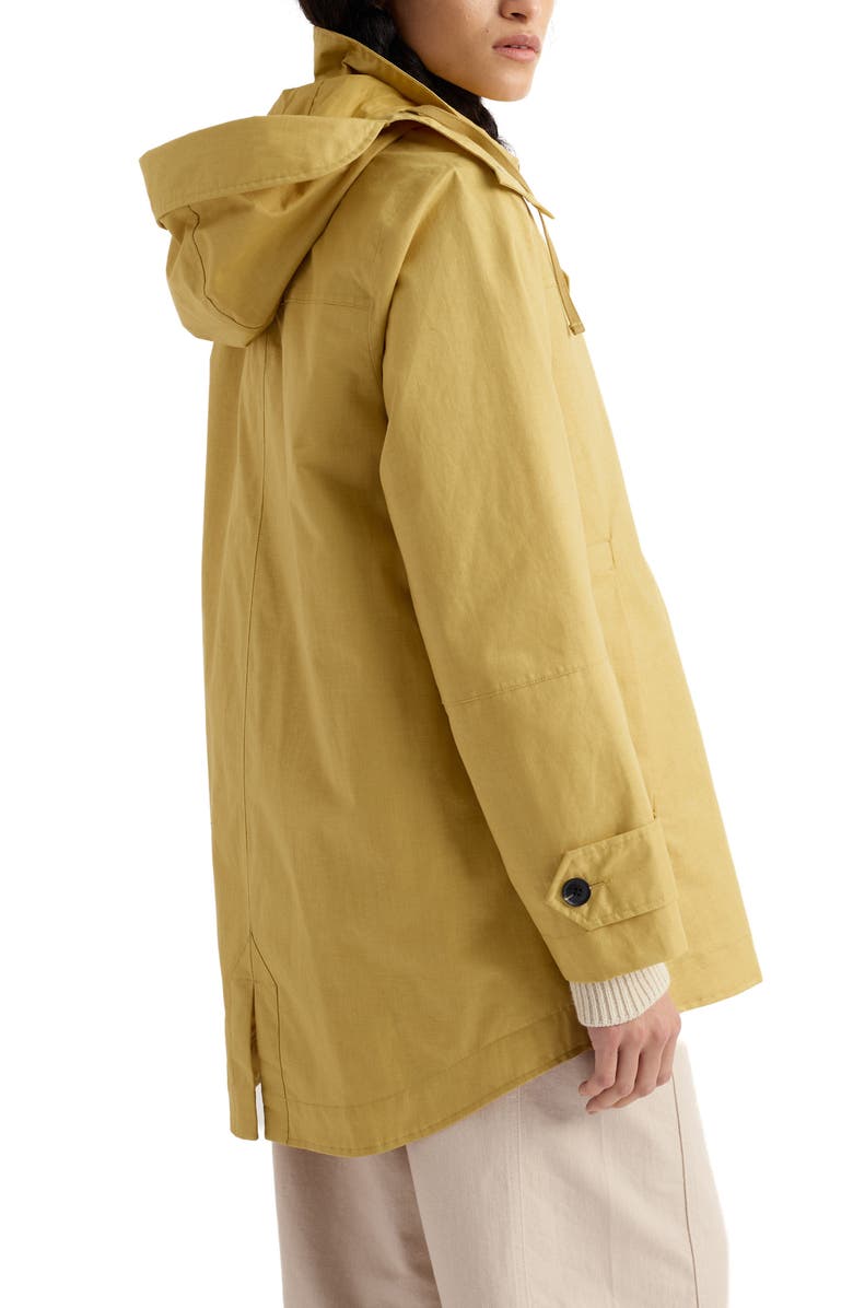 Seasalt Cornwall Sea Drift Waterproof Linen & Cotton Rain Coat, Alternate, color, Pear