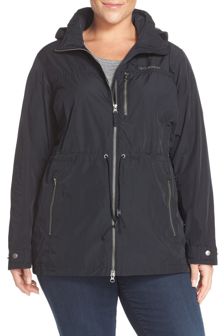 Suburbanizer Water Resistant Front Zip Hooded Jacket, Main, color, BLACK