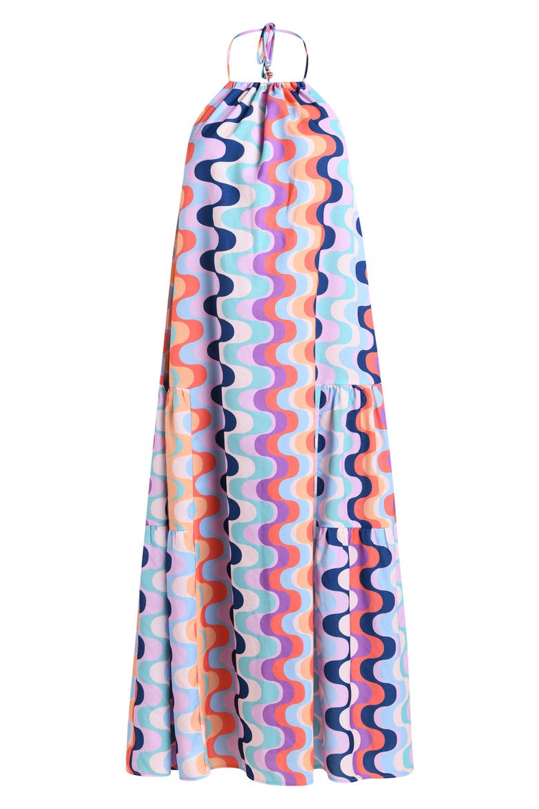 Untamed Tropics Halter Maxi Dress, Alternate, color, MULTI