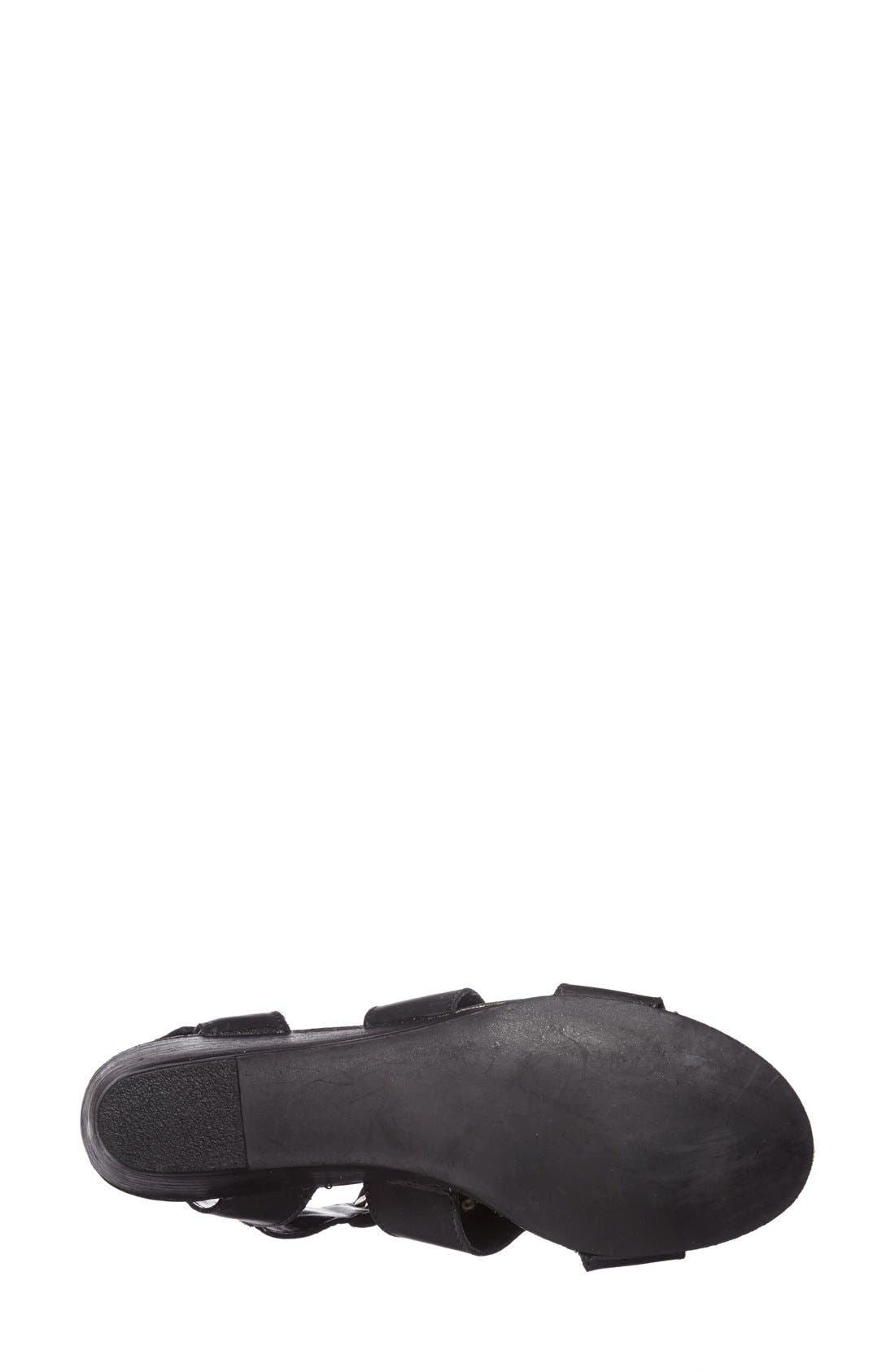 'Neviss' Sandal, Alternate, color, BLACK LEATHER