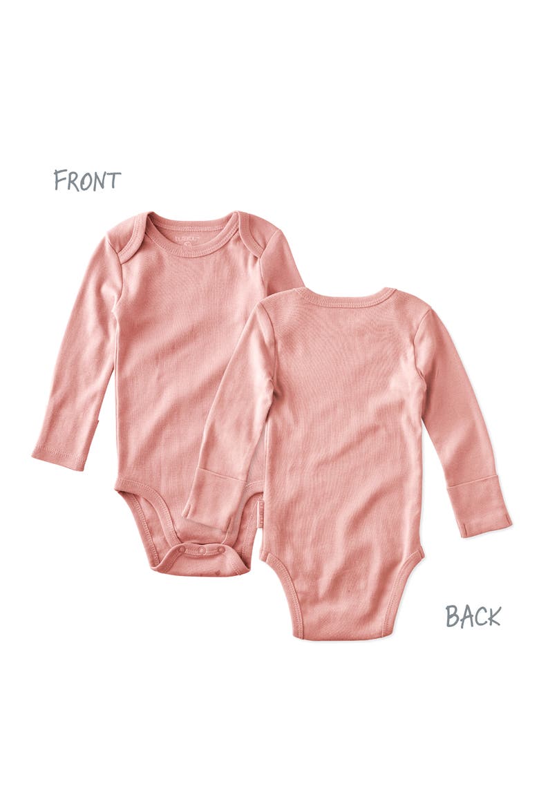 Blake Assorted 5-Pack Long Sleeve Organic Cotton Bodysuits, Alternate, color, SUNNY PINK RAINBOW
