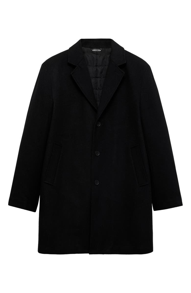 MANGO Quilted Lining Wool Blend Coat, Alternate, color, 